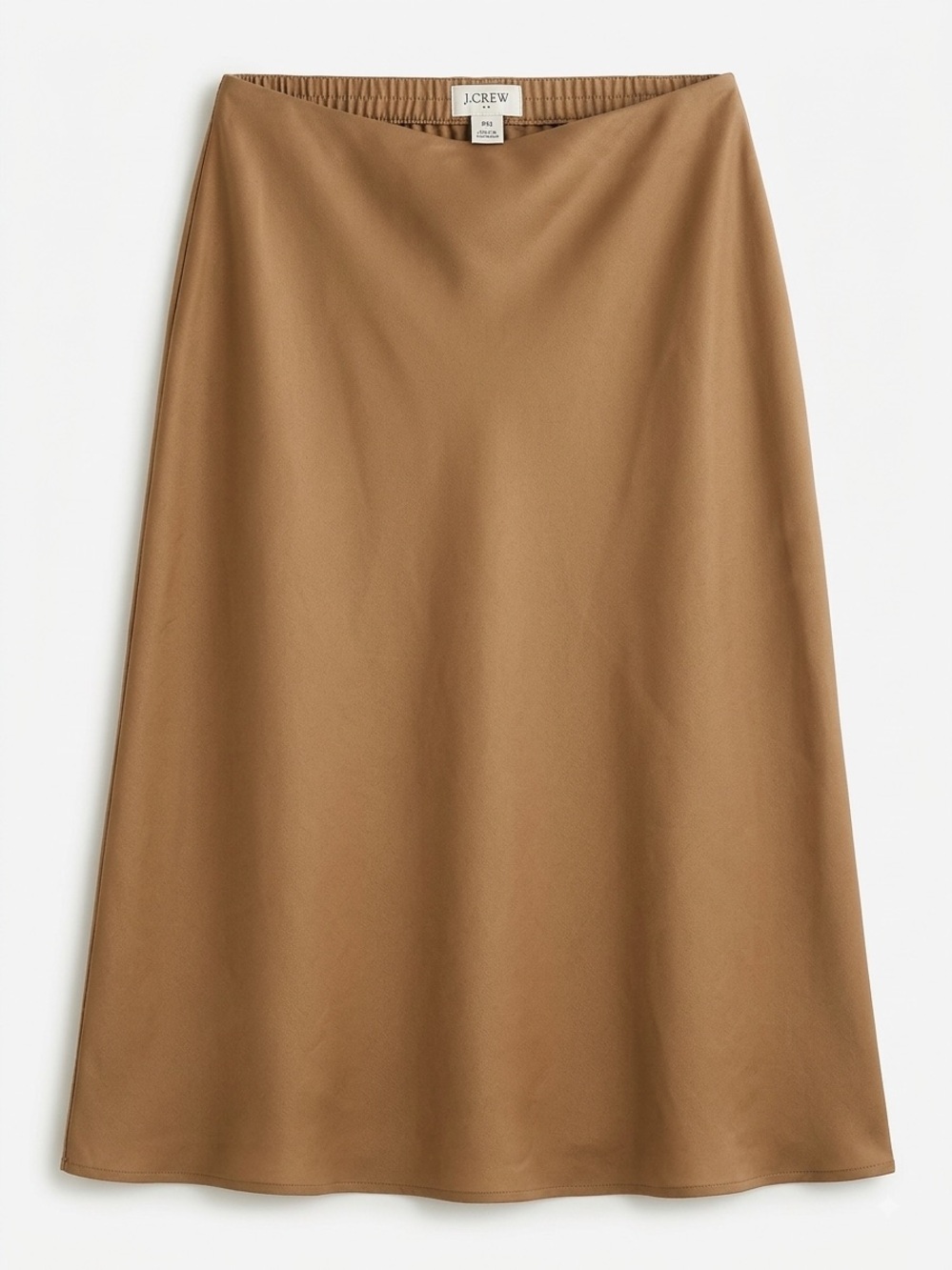 J. Crew Women's Gold Satin Midi Skirt